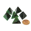 Dice>Gemini 18mm 4 Sided D4 Chessex Dice, 6 Pieces - Black-Green with Gold - Your Source for Gaming Essentials