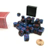 Dice-Gemini 12mm D6 Chessex Dice Block (36 Die) - Black-Starlight with Red Pips - Your Source for Gaming Essentials
