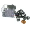 Dice-Gemini 12mm D6 Chessex Dice Block (36 Dice) - Purple-Steel with White Pips - Your Source for Gaming Essentials