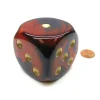 Dice>Gemini 50mm Huge Large D6 Chessex Dice, 1 Piece - Purple-Red with Gold Pips - Your Source for Gaming Essentials