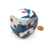 Dice>Gemini 50mm Huge Large D6 Chessex Dice, 1 Piece - Astral Blue-White with Red Pip - Your Source for Gaming Essentials