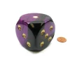 Dice>Gemini 50mm Huge Large D6 Chessex Dice, 1 Piece - Black-Purple with Gold Pips - Your Source for Gaming Essentials