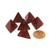 Dice>Glitter 18mm 4 Sided D4 Chessex Dice, 6 Pieces - Ruby with Gold - Your Source for Gaming Essentials