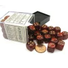 Dice>Glitter 12mm D6 Chessex Dice Block (36 Dice) -Ruby Red with Gold Pips - Your Source for Gaming Essentials