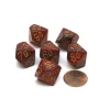 Dice>Glitter 16mm Tens D10 (00-90) Chessex Dice, 6 Pieces - Ruby with Gold Numbers - Your Source for Gaming Essentials