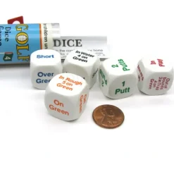 Dice>Golf Dice Game with 5 Dice Travel Tube and Gaming Instructions - Your Source for Gaming Essentials