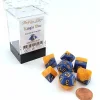 Dice>Halfsies Dice 7 Piece Polyhedral DnD Dice Set - King's Dice - Your Source for Gaming Essentials