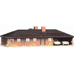 Clearance Heljan 218 Ranch House with Attached Garage Building Kit - Your Source for Gaming Essentials Trains