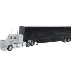 Herpa 6347 HO Kenworth W-900 w/Skirted Chassis, Tool Box & 48' Livestock Trailer - Your Source for Gaming Essentials Trains