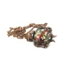 Dice>Jewelry Dice Pendant Bone Necklace with Old Copper Finish- Holds a D20 Die - Your Source for Gaming Essentials