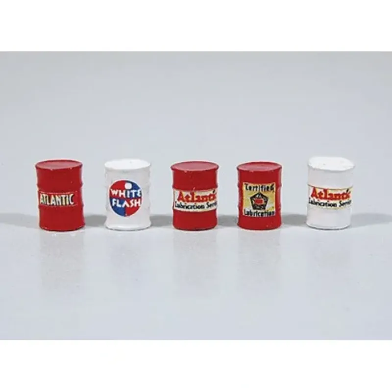 JL Innovative Design 556 Atlantic Oil Barrels 3 Red, 2 White - Your Source for Gaming Essentials Trains