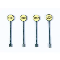 Online JL Innovative Design 852 HO Vintage Stop Sign - Yellow Pre-1958 (Pack of 4) - Your Source for Gaming Essentials Trains