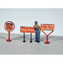 Best JL Innovative Design 467 HO Phillips 66 Gas Station Curb Signs (Set of 3) - Your Source for Gaming Essentials Trains