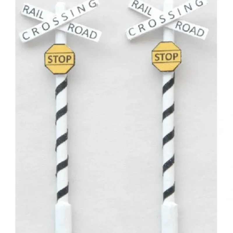 Discount JL Innovative Design 858 HO Custom Tiger Striped Steam Era Crossbuck & Stop (2) - Your Source for Gaming Essentials Trains