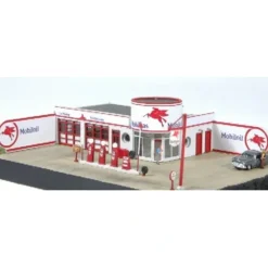 New JL Innovative Design 430 N Storm Lake Mobil Vintage Gas Station Wooden Kit - Your Source for Gaming Essentials Trains