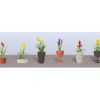 Best JTT Scenery Products 95567 HO 7/8" Assorted Potted Flower Plants #2 (Pack of 6) - Your Source for Gaming Essentials Trains