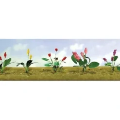 Best JTT Scenery Products 95561 HO 1/2" Assorted Flower Plants Set #2 (Pack of 12) - Your Source for Gaming Essentials Trains