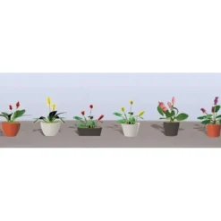 Best JTT Scenery Products 95570 O Flower Plants Potted Assortment Set #3 (Pack of 6) - Your Source for Gaming Essentials Trains