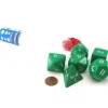 Dice>Jumbo Polyhedral 6-Die Dice Set 23mm-29mm- Green with White Numbers - Your Source for Gaming Essentials