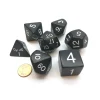 Dice>Jumbo Polyhedral 7-Die Dice Set 23mm-29mm- Black with White Numbers - Your Source for Gaming Essentials