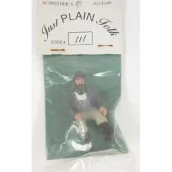 Just Plain Folk 111 Man with Brown Hat Sitting - Your Source for Gaming Essentials Trains