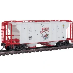 New Kadee 6918 HO Scale 2014 Christmas PS-2 2-Bay Covered Hopper Car #018 - Your Source for Gaming Essentials Trains