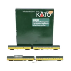 Discount Kato 106-094 Chicago & North Western Smoothside 4-Car Passenger Set - Your Source for Gaming Essentials Trains