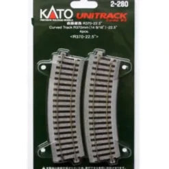 Best Kato 2-280 HO Code 83 14 9/16" Radius 22.5 Curved UniTrack (Pack of 4) - Your Source for Gaming Essentials Trains