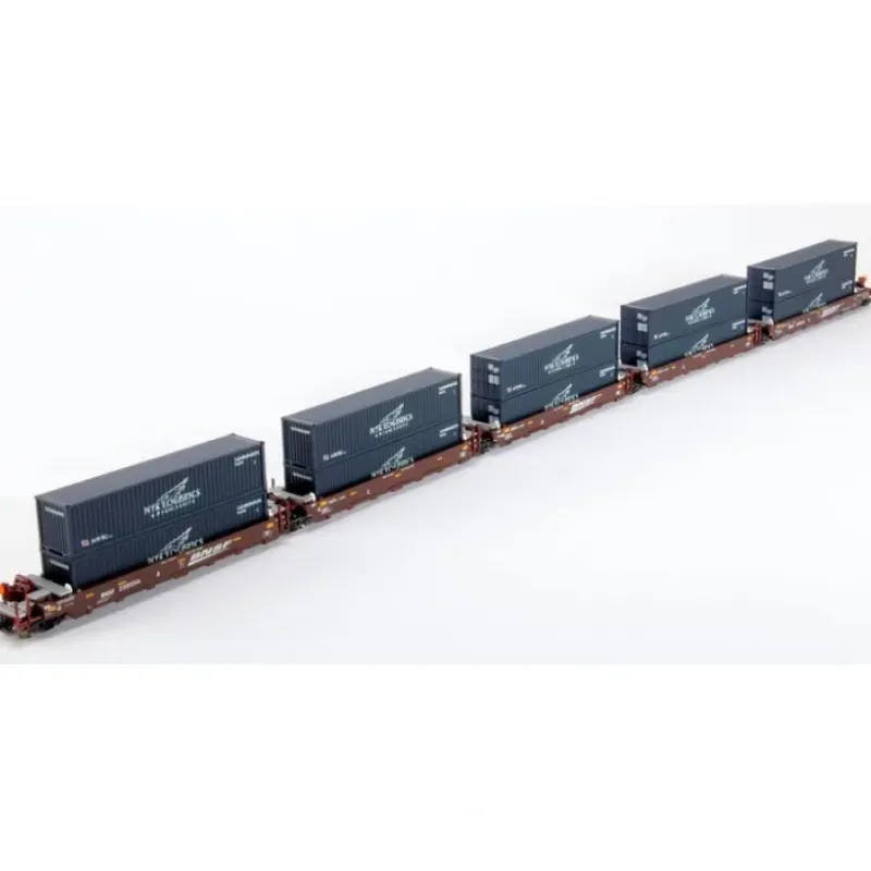 Outlet Kato 106-6150 N BNSF 5-Unit Stack Car #238354 w/40' NYK Containers - Your Source for Gaming Essentials Trains