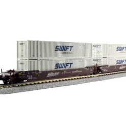 Discount Kato 106-6167 N MAXI-IV 53' Stack Car 3pk BNSF #254000 w/Swift Containe - Your Source for Gaming Essentials Trains