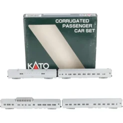 Outlet Kato 106-1603 N Scale ATSF Corrugated Passenger Car (Set B) LN/Box - Your Source for Gaming Essentials Trains