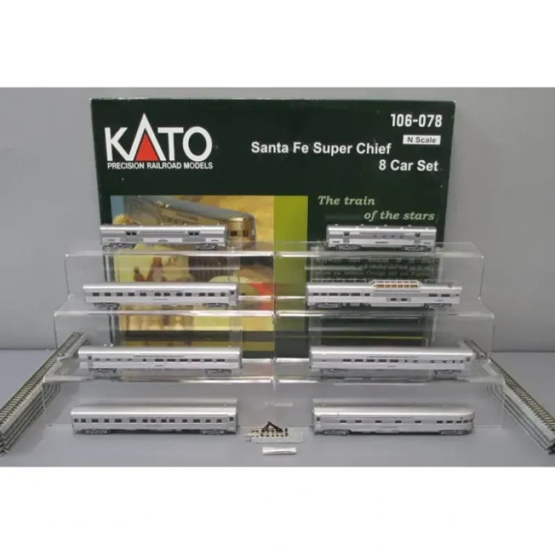 Best Kato 106-078 N Scale Santa Fe Super Chief' 8-Car Passenger Set - Your Source for Gaming Essentials
