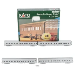 Outlet Kato 106-6005 N Scale Santa Fe Super Chief Passenger Cars - Set C (Set of 4) - Your Source for Gaming Essentials Trains