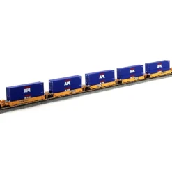 Best Kato 106-6141 N TTX 5-Unit Stack Car #75067 w/40' APL Containers - Your Source for Gaming Essentials Trains