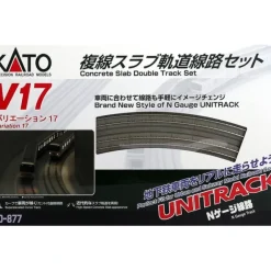 Sale Kato 20-877 N V17 Concrete Slab Double Oval Superelevated UniTrack Set - Your Source for Gaming Essentials Trains