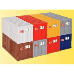 Sale Kibri 10924 HO 20' Containers Set Plastic Model Kit (Pack of 8) - Your Source for Gaming Essentials Trains