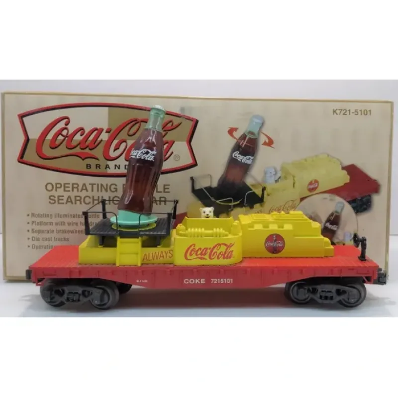 K-Line K721-5101 O Gauge Coca-Cola Operating Searchlight Car #7215101 NIB - Your Source for Gaming Essentials Trains