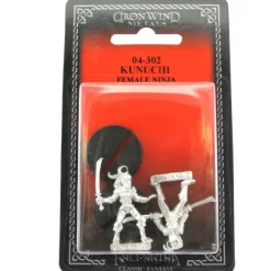 Tabletop Miniatures>Kunichi Female Ninja (2) #04-302 Classic Ral Partha Fantasy RPG Metal Figure - Your Source for Gaming Essentials