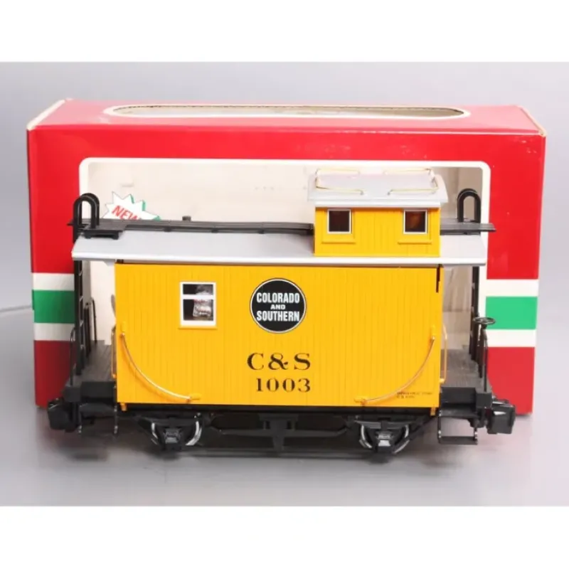 Sale LGB 43650 Colorado & Southern 1003 Short Yellow Caboose w/Metal Wheels VG/Box - Your Source for Gaming Essentials Trains