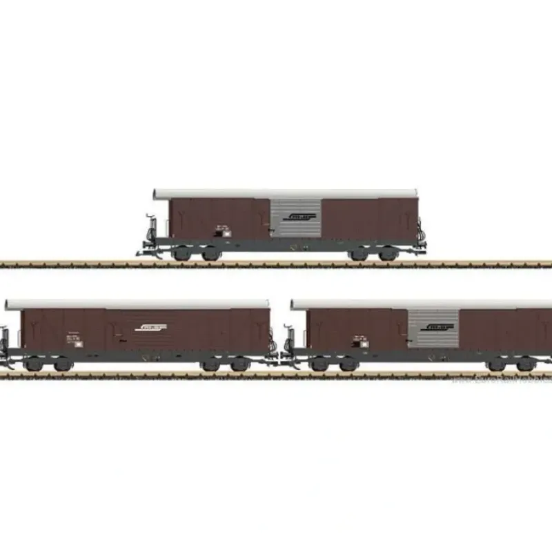 Best LGB 40080 G Rhaetian Railroad RhB Type Gak-v Boxcar 3-Pack - Ready to Run - Your Source for Gaming Essentials
