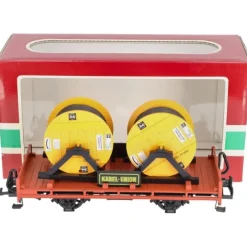 Best LGB 4002 G Scale Kabel Union Flatcar with Cable Reels EX/Box - Your Source for Gaming Essentials Trains