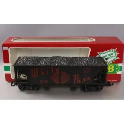 Best LGB 4076-W02 G Scale White Pass 2-Bay Hopper with Coal Load LN/Box - Your Source for Gaming Essentials Trains