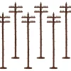 New Lionel 6-37851 O 7-1/4" Standard Telephone Poles (Set of 6) - Your Source for Gaming Essentials Trains