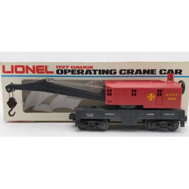 Clearance Lionel 6-6593 O AT&SF Crane Car EX/Box - Your Source for Gaming Essentials Trains