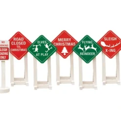 Online Lionel 6-37185 O Christmas Railroad Signs (Set of 6) - Your Source for Gaming Essentials Trains
