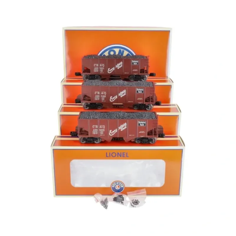 Clearance Lionel 6-81688 O Gauge Chicago, Burlington & Quincy 50-Ton GLA 2-Bay Hopper Cars - Your Source for Gaming Essentials Trains