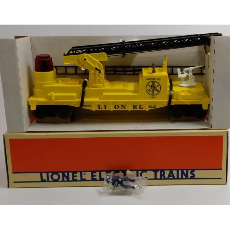 Hot Lionel 6-16660 O Gauge Lionel Operating Fire Car With Ladders (Yellow) LN/Box - Your Source for Gaming Essentials Trains