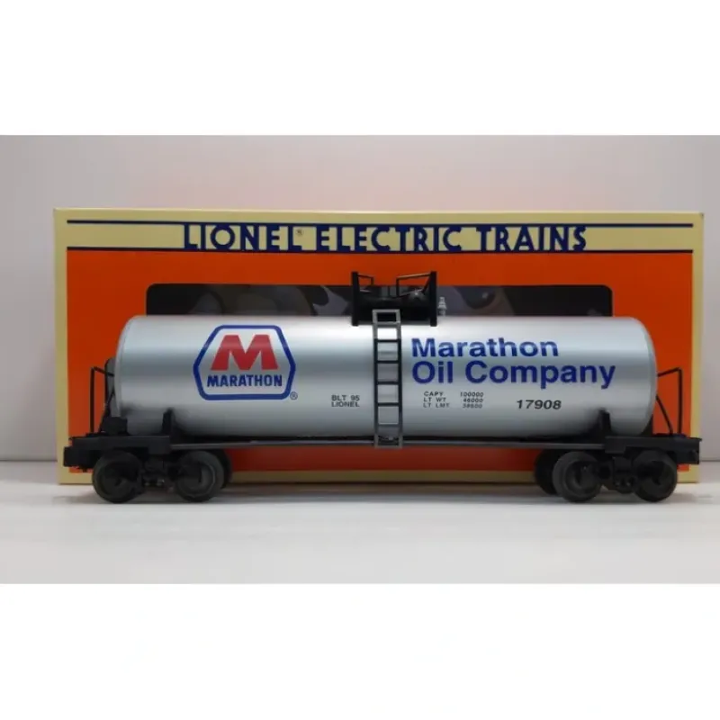 Clearance Lionel 6-17908 O Gauge Marathon Oil Tank Car LN/Box - Your Source for Gaming Essentials Trains