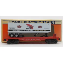 Outlet Lionel 6-16953 O Gauge New York Central Flatcar w/ Red Wing Shoes Trailer NIB - Your Source for Gaming Essentials Trains