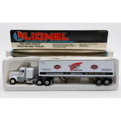 New Lionel 6-12923 O Gauge Red Wing Shoes Tractor & Trailer NIB - Your Source for Gaming Essentials Trains